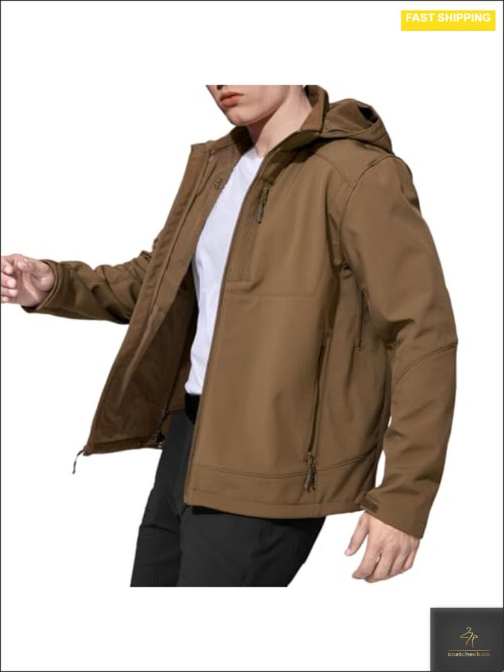 Men's Tactical SoftShell Jacket Fleece Lined Waterproof
